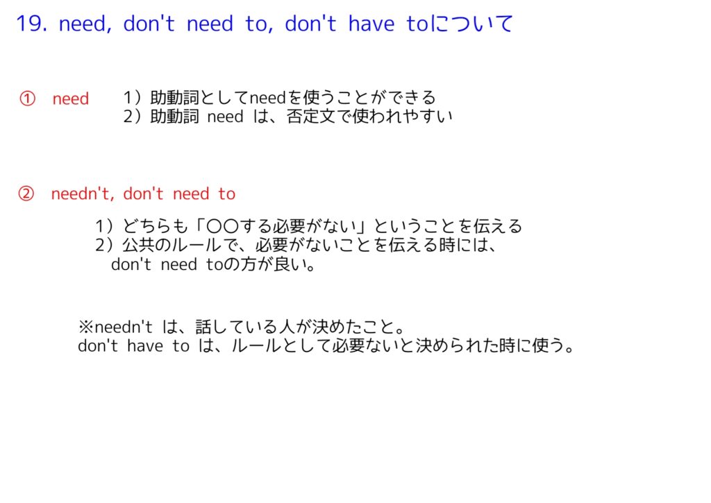 「〇〇する必要がない」という英語表現のまとめ画像